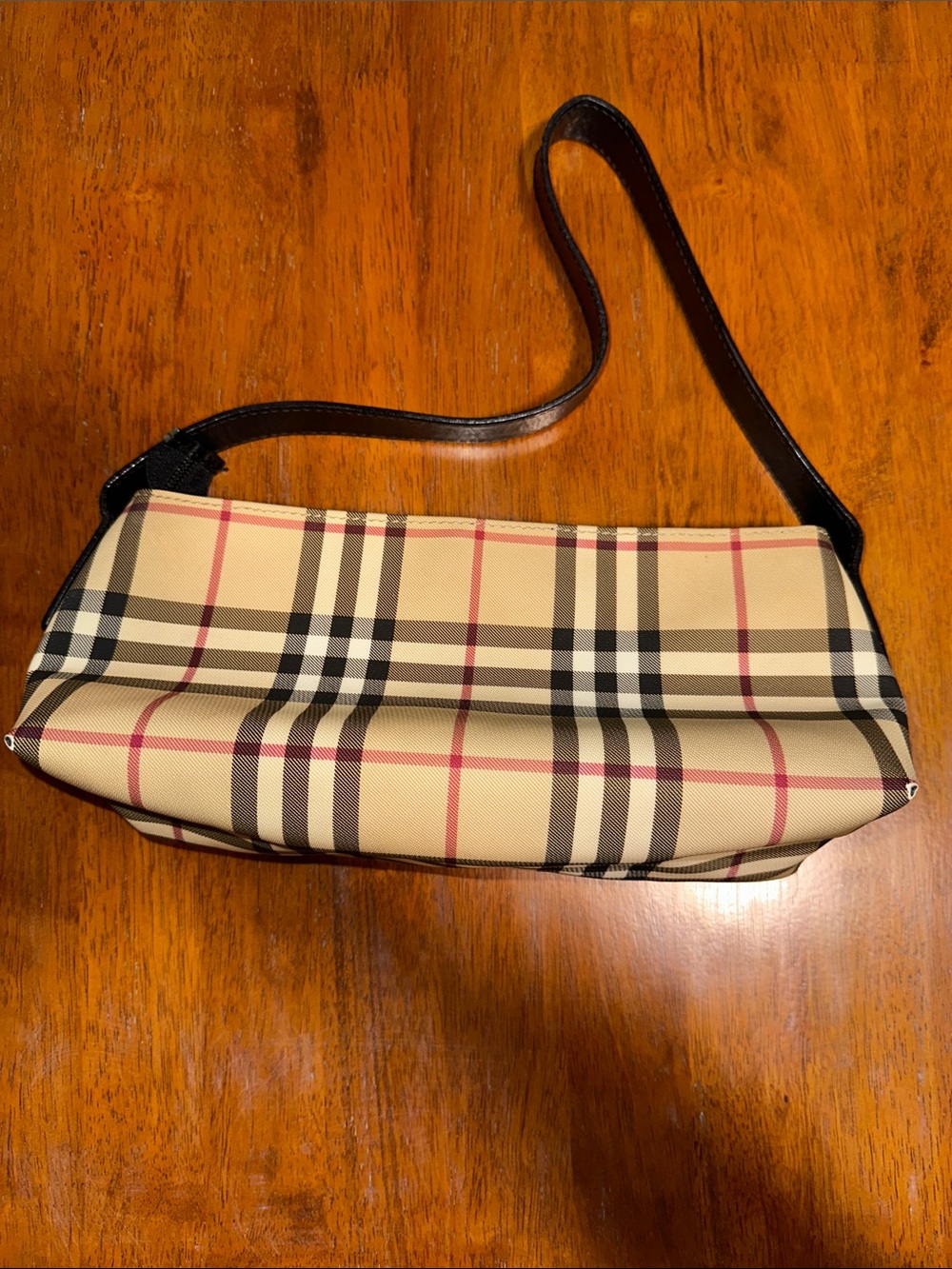 Burberry Beige Plaid Shoulder Bag